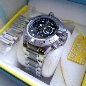 Rare Invicta Men's Subaqua Noma IV Swiss Chronograph Black Dial Watch